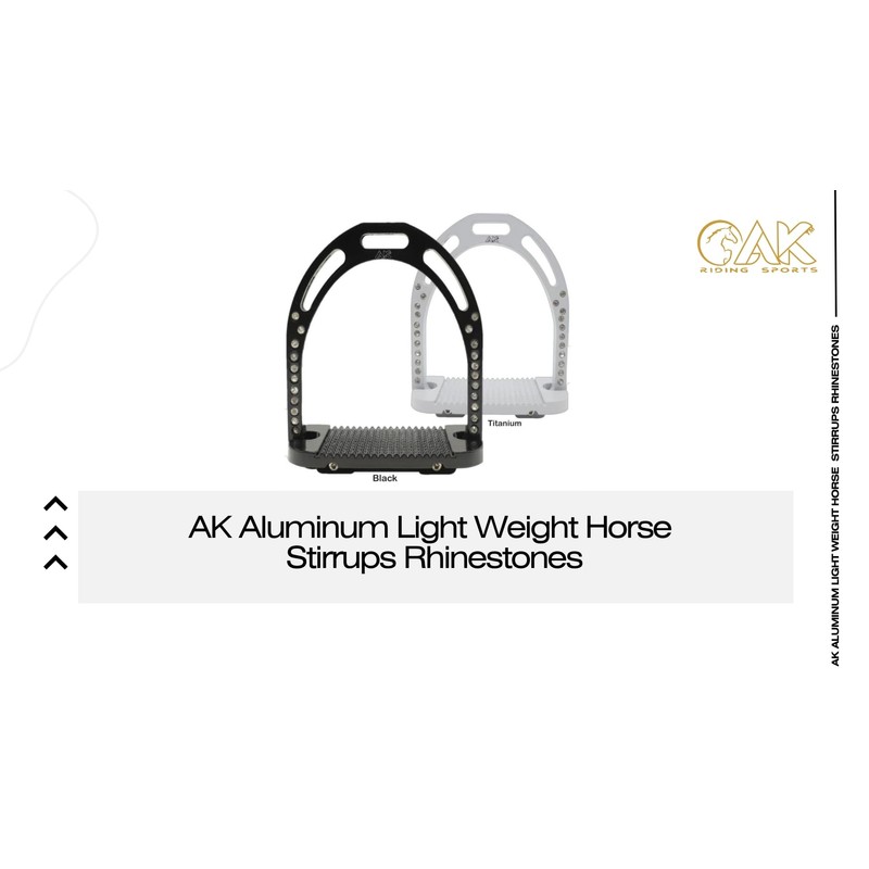 AK Aluminum Light Weight Horse Riding Equestrian Stirrups with Rhinestones