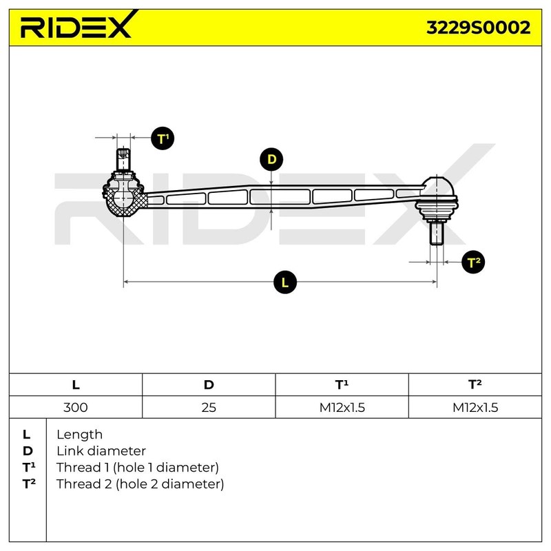 RIDEX Front coupling rod 3229S0002 Insignia Caravan Zafira B (A05)