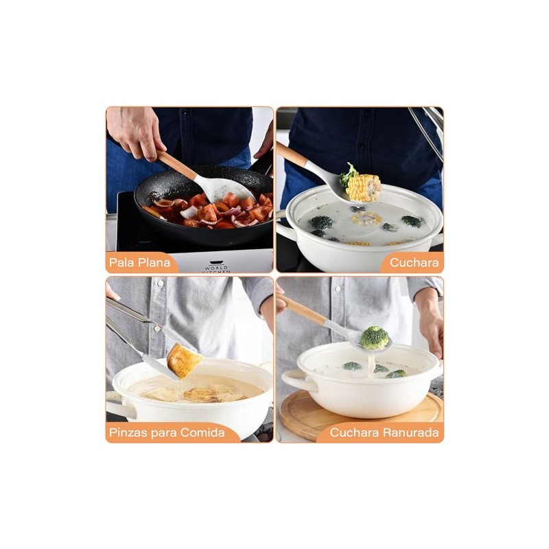Garselay - (14 PCS) Juego de Utensilios de Cocina de