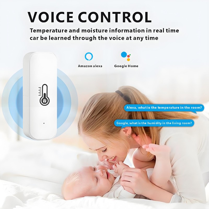 UHPPOTE 2.4GHz WiFi Temperature Sensor Humidity Detector Indoor Hygrometer Thermometer
