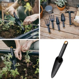 Fiskars Planting Trowel for Planting and Transplanting, Solid, Length: 28 cm, Black/Orange, FiberComp/High-Quality Steel, 1072101