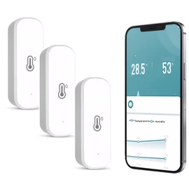 Mengshen 3 Pack WiFi Hygrometer Thermometer Smart Temperature Sensors Home Humidity Monitor Kit with APP Multi-Room Alert System for Baby Greenhouse Wine Cellar