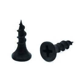 #8 x 5/8" Wood Screw 100PCS Black Phosphate Coated Stainless Flat Truss Head Fast Self Tapping Drywall Screws by SG TZH