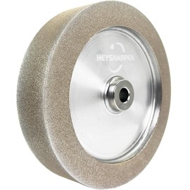 Mega Square CBN Grinding Wheel 8 inch 80 Grit,1.5” Wide,5/8” Arbor,1" Down The Side,for Sharpening Woodturning and HSS Tools,Suitable for All Kinds of 8-inch Bench Grinders(80 Grit)