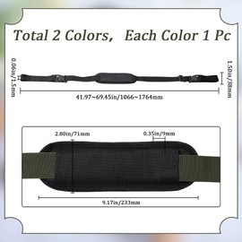 GORGECRAFT Pack of 2 2 Colours Chair Carry Strap Adjustable for Beach Chair Backpack Non-Slip Shoulder Straps Replacement Universal for Foldable Bikes Scooter Camping Backpacking Picnics Outdoors