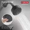 Delta Faucet Modern 3.5-inch Single-Spray Shower Head, Black Round Shower