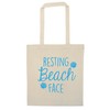 Flox Creative Resting beach face tote bag
