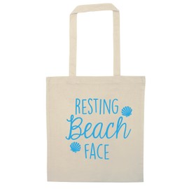 Flox Creative Resting beach face tote bag