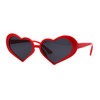 Retro Trendy Hippie Heart Shape Plastic Sunglasses Red Black