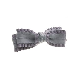 Vingtaine H7403-GY Ruffled Ribbon Barrette, Cute, Adult, Cute, Hair Clip, Head Access