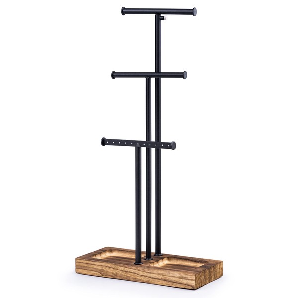Love-KANKEI Jewelry Organizer Stand Metal & Wood Basic and Large