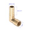 M METERXITY Pack of 2 Brass Hose Fittings - 90