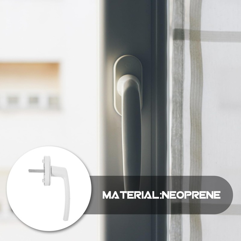 ARTIBETTER Aluminum Alloy Window Handle Crank: White Lockable Casement Window