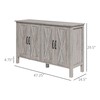 HOMCOM Buffet Cabinet, 47" Sideboard with 4 Barn Doors and