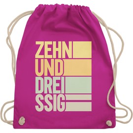 Shirtracer - Gym Bag Backpack - 40th Birthday - Thirty Ten, 02 Fuchsia