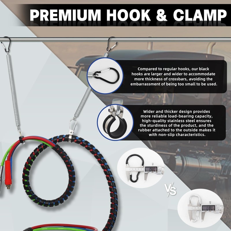 2 PCS 20" Single Tender Spring Kit with Hose Holder