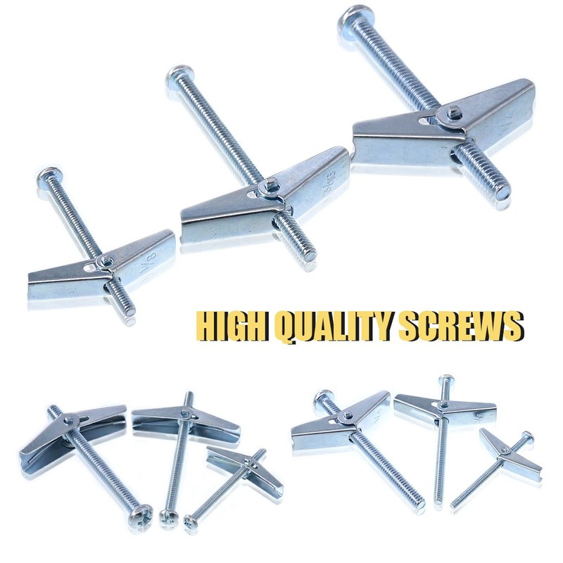 Swpeet Assorted 24 Pcs Toggle Bolt and Wing Nut Kit