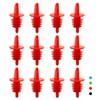 Plastic Liquor Bottle Pourers red- 12 Pack Classic Bottle Pourers