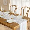 Cheesecloth Table Runner, 10FT Rustic Ivory White Table Runner 35*120inch