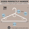 Amber Home 36 Pack Super Heavy Duty Plastic Hangers, White
