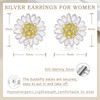 Bewenda Women's 925 Sterling Silver Stud Earrings, 925 Sterling Silver,