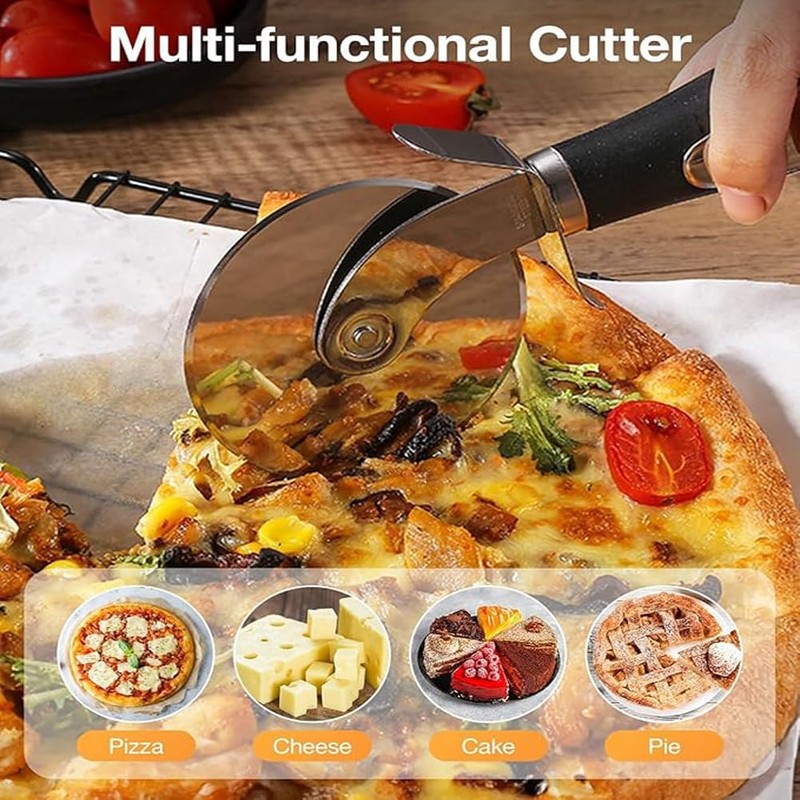8.3 inch Pizza Cutter Wheel，Super Sharp Pizza Cutter, Pizza Slicer