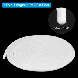 PATIKIL 1/4 Inch x 32.8 Feet Backer Rod for Gaps and Joints, Foam Rope Caulk Crack Joint Filler Roll Seal Weather Strip for Home Construction Car, White