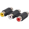 ZhangyiHot 1Pc Black Signal Receiver Accessories 3 RCA AV Audio