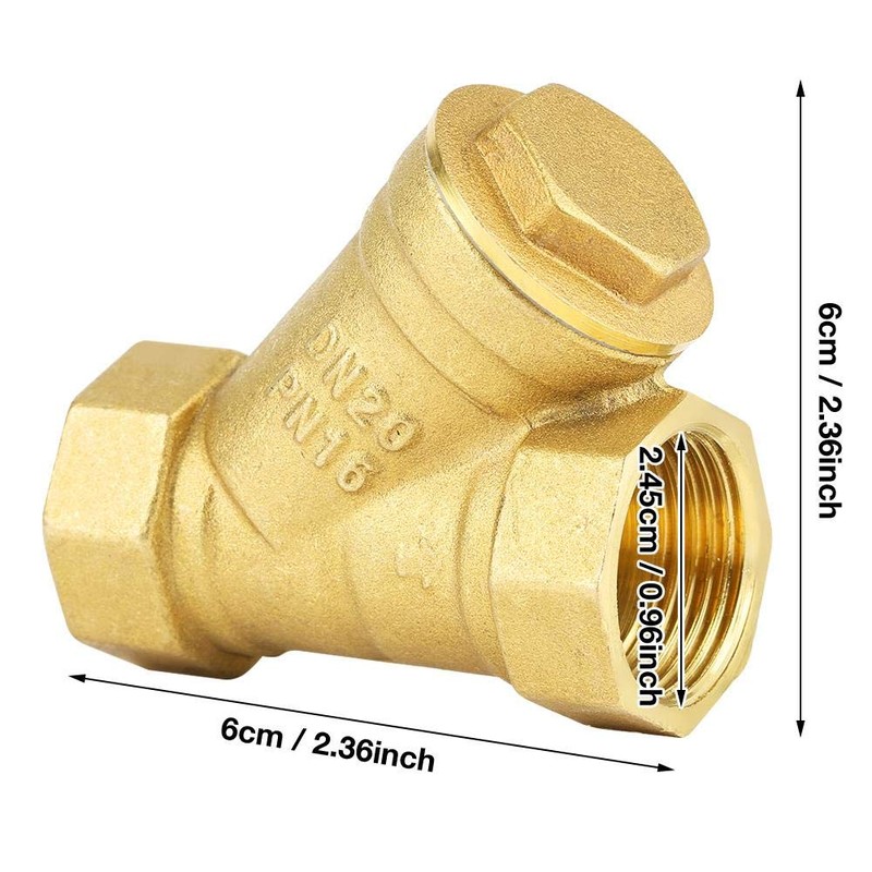 Brass Strainer, 3/4" FPT Forged Brass Y-Strainer, Water Oil Gas
