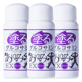 Glucosamine Ayumi EX Stick 3 Pieces, Warm Massage Cream, Warm and Comfortable, Knees, Waist, Shoulders, Relaxing Hyaluronic Acid, Chondroitin, MSM Formulated Gel