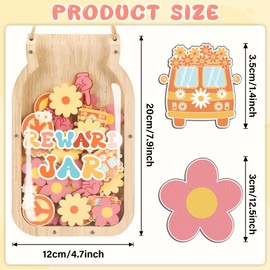 122pcs Groovy Reward Jar for Kids, Potty Training Behavior Training Reward Chart and Chore Chart Behavior Reward Jar for Boys Girls Toddlers Classroom Back to School Motivate Responsibility