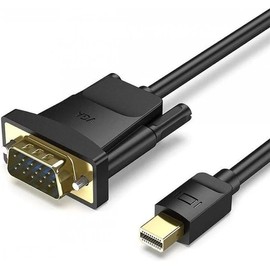 Watio Wave Konverter, Mini-Displayport auf VGA, 1,5 m, schwarz, ideal zum Anschluss von Geräten an VGA-Displays, langlebiges Material, einfach zu bedienen