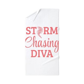 CafePress Storm Chasing Diva Storm Chaser Tornad 30"x60" Absorbent Cotton Back, Soft Beach, Pool Towel