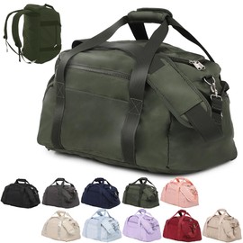 Comfox Boston Bag, 5 Way Use, Use as Backpack, Waterproof Pockets, Lightweight, Large, 7.9 gal (30 L), SportsTravel Bag, Carry-on, Unisex, 1-3 Nights, green (olive green)