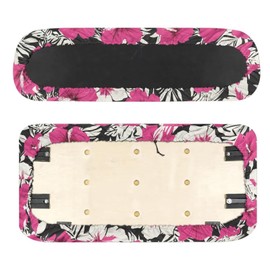 FUIALDOLG Golf Cart Seat Cushions Cover Pink Hibiscus Flower Anti-Scratch Golf Cart Seat Cover + Backrest Cover Cool in Summer and Warm in Winter for EZGO TXT RXV & Club Car