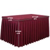 Tina 8' ft Polyester Fitted Tablecloth Table Skirt for Wedding