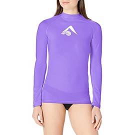 Kanu Surf Women's Standard Keri Long-Sleeve UPF 50+ Rashguard, Lavender, X-Large
