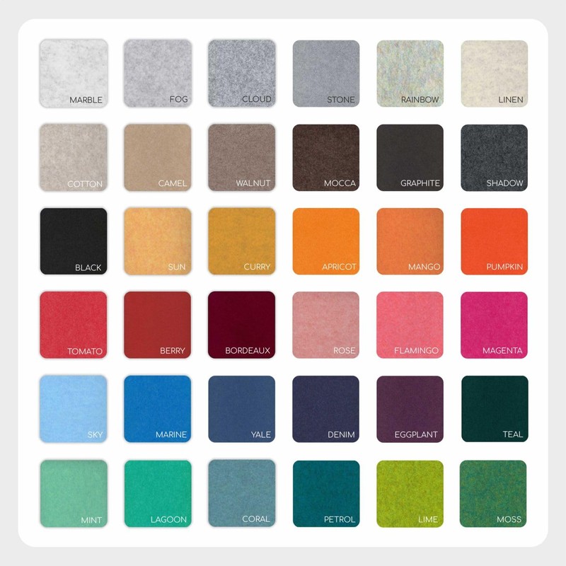 Feltd. Eco Felt Cushion 38 x 38 cm Rectangular with