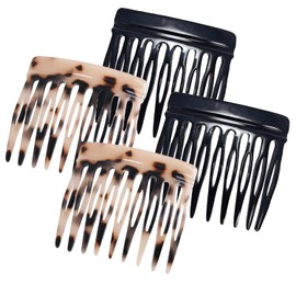 4-Piece Small French Combs for Fine Thin Hair - Decorative Side Combs for Women