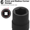 Jetech 1/2-Inch Drive 18mm Deep Impact Socket with 6-Point Design,