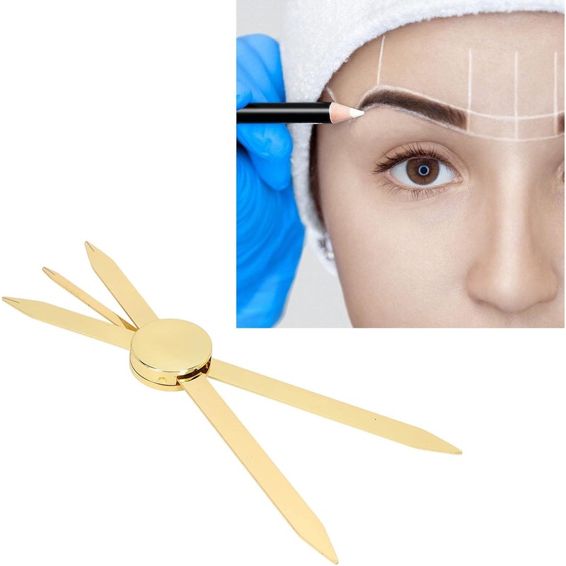 Fabater Brújula Regla para Cejas Posicionamiento Preciso Ajustable Herramienta de