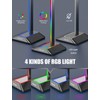 New bee Headphone Stand RGB Headset Holder with 1 USB-C