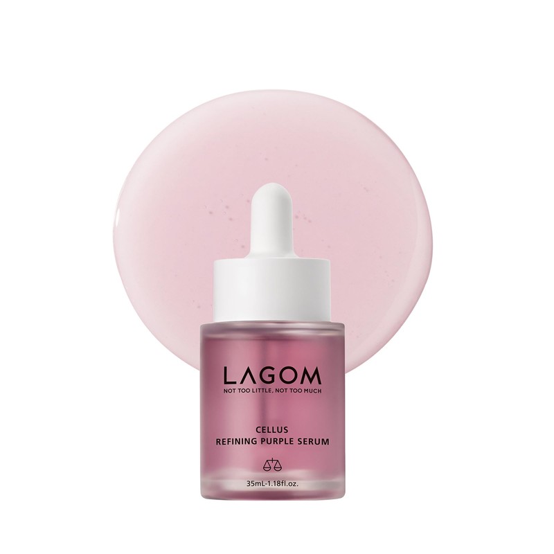 LAGOM Cellus Refining Purple Serum, 10% Azelaic Acid, Ceramide&Panthenol, Herb