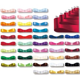 Shimojima 001420001 Packaging Supplies, Ribbon, Single Satin, 0.5 in (12 mm) Width x 66.8 ft (20 m) Roll, White