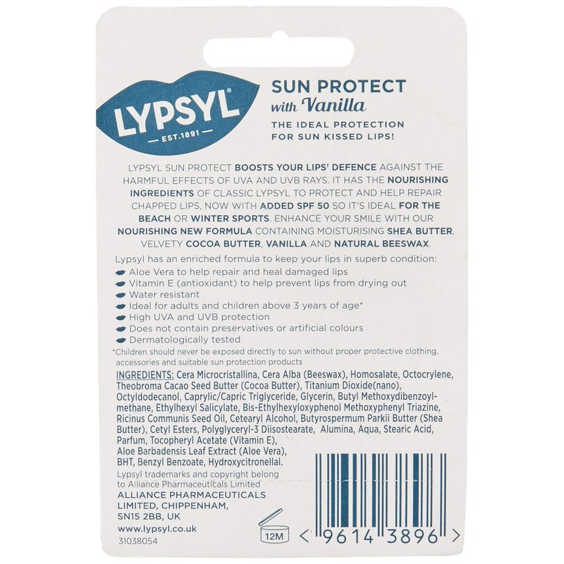 Lypsyl Sun Protect SPF50, Carded, 4.7 g
