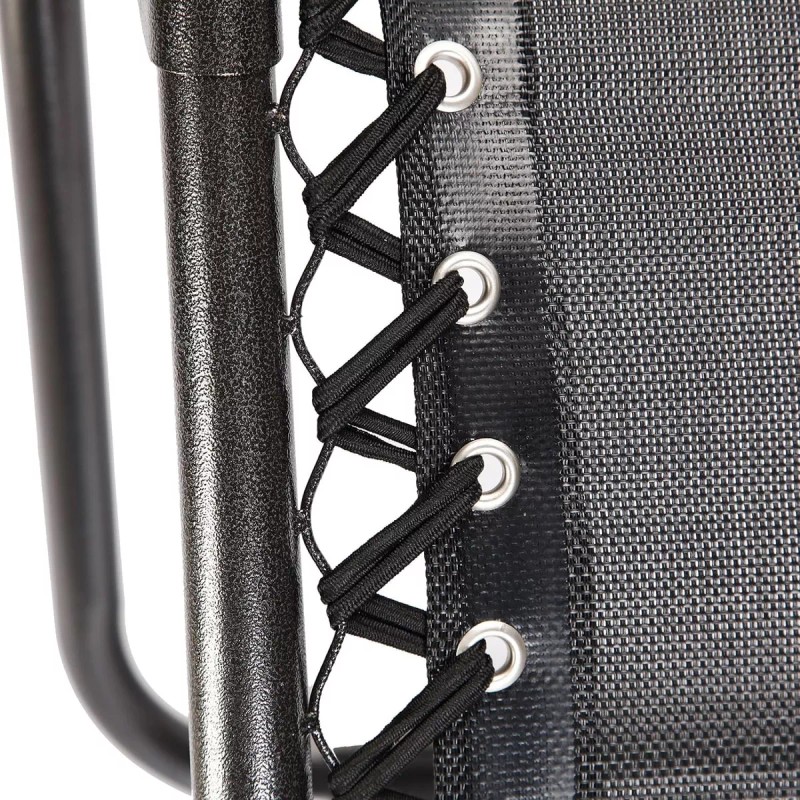 Plasticocina Silla Plegable Gravedad Cero Reclinable Calidad Jardín Negro