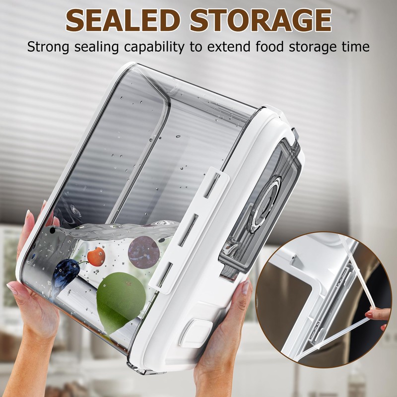 Olimingse Bread Box For Kitchen Countertop, Airtight Bread Storage Container,