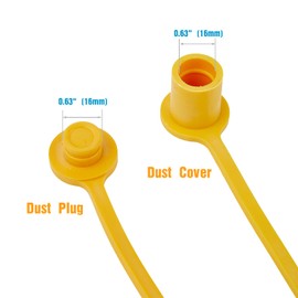4Packs 3/8" Dust Cap and Plug for Propane Natural LP Gas Quick Connect and Disconnect Coupler, 0.63Inch/16mm (NOT 3/8") Quick Connect Port Plug Dust Cover for Propane Hose, Soft Rubber, Yellow