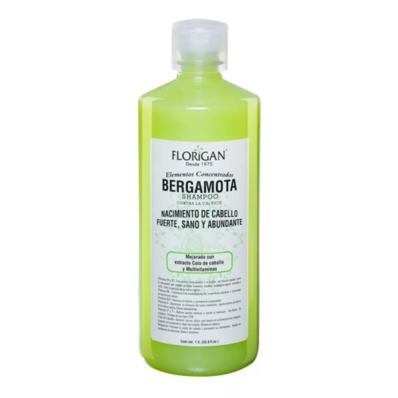 Florigan Shampoo Bergamota Florigan 1lt Crecimiento De Cabello Pack 5