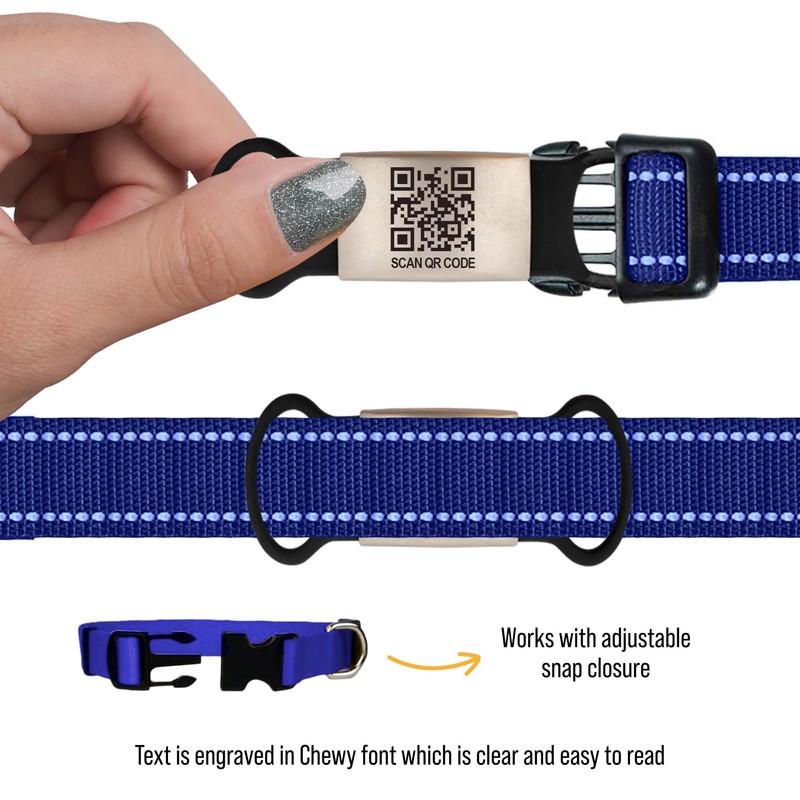 Smart Slide-On QR Code Pet Tag – Silent Dog &